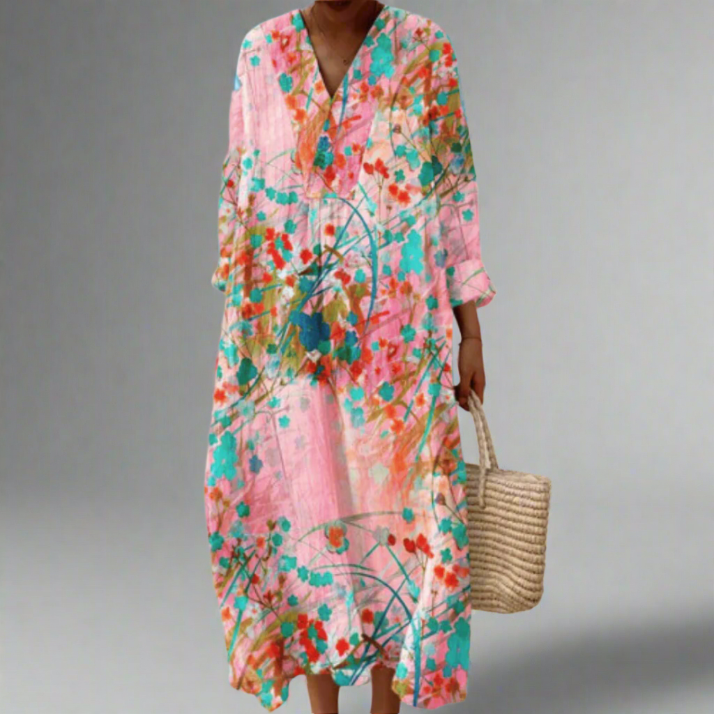 Lana - Soft Blush Floral Flow Dress