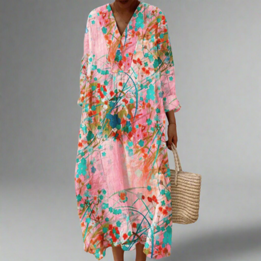 Lana - Soft Blush Floral Flow Dress