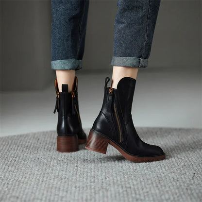 Meadow | Leather Ankle Boots