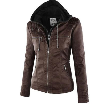 ENYA – WATERPROOF FAUX LEATHER JACKET