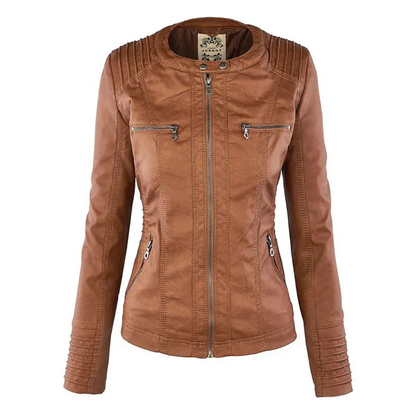 ENYA – WATERPROOF FAUX LEATHER JACKET