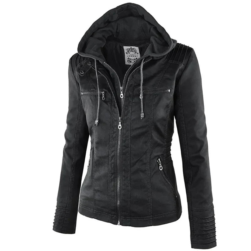 ENYA – WATERPROOF FAUX LEATHER JACKET