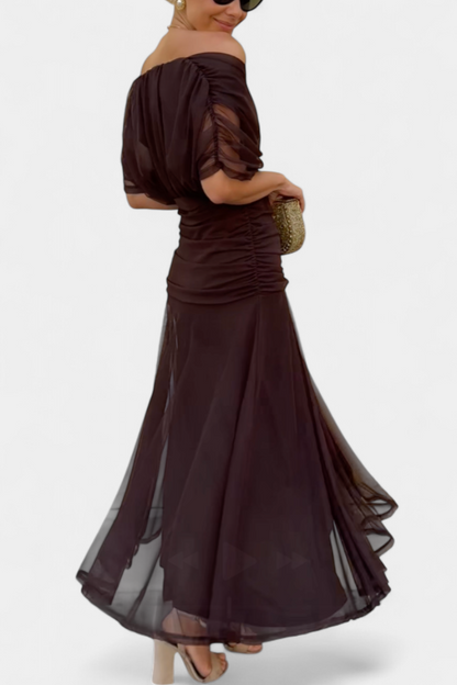 FIONA – ELEGANT OFF-SHOULDER EVENING DRESS