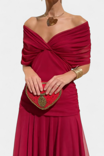 FIONA – ELEGANT OFF-SHOULDER EVENING DRESS
