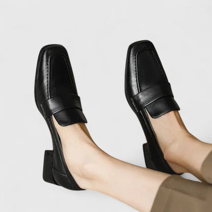 TATUM – MODERN CLASSIC BLOCK HEEL LOAFERS