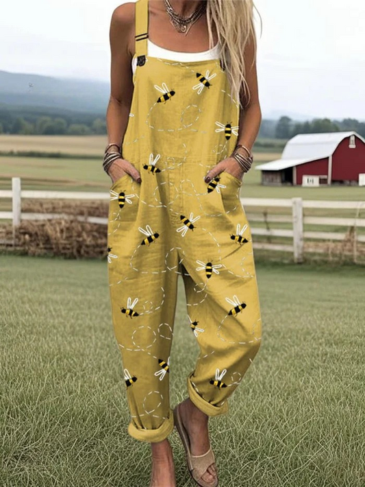 AURORA – FLYING BEES EMBROIDERY PATTERN JUMPSUIT