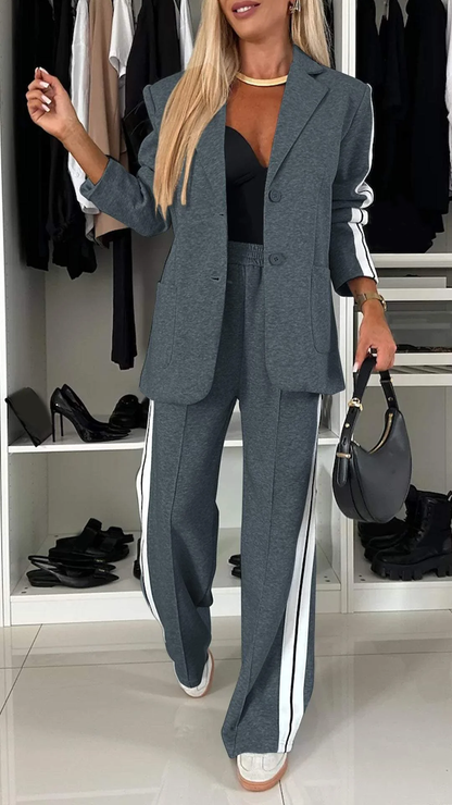 BRIELLE – SPORT LUXE BLAZER & JOGGER SET
