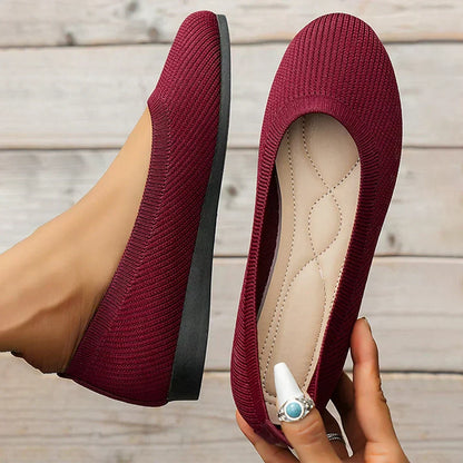 GRACE – COMFY KNIT BALLET FLATS