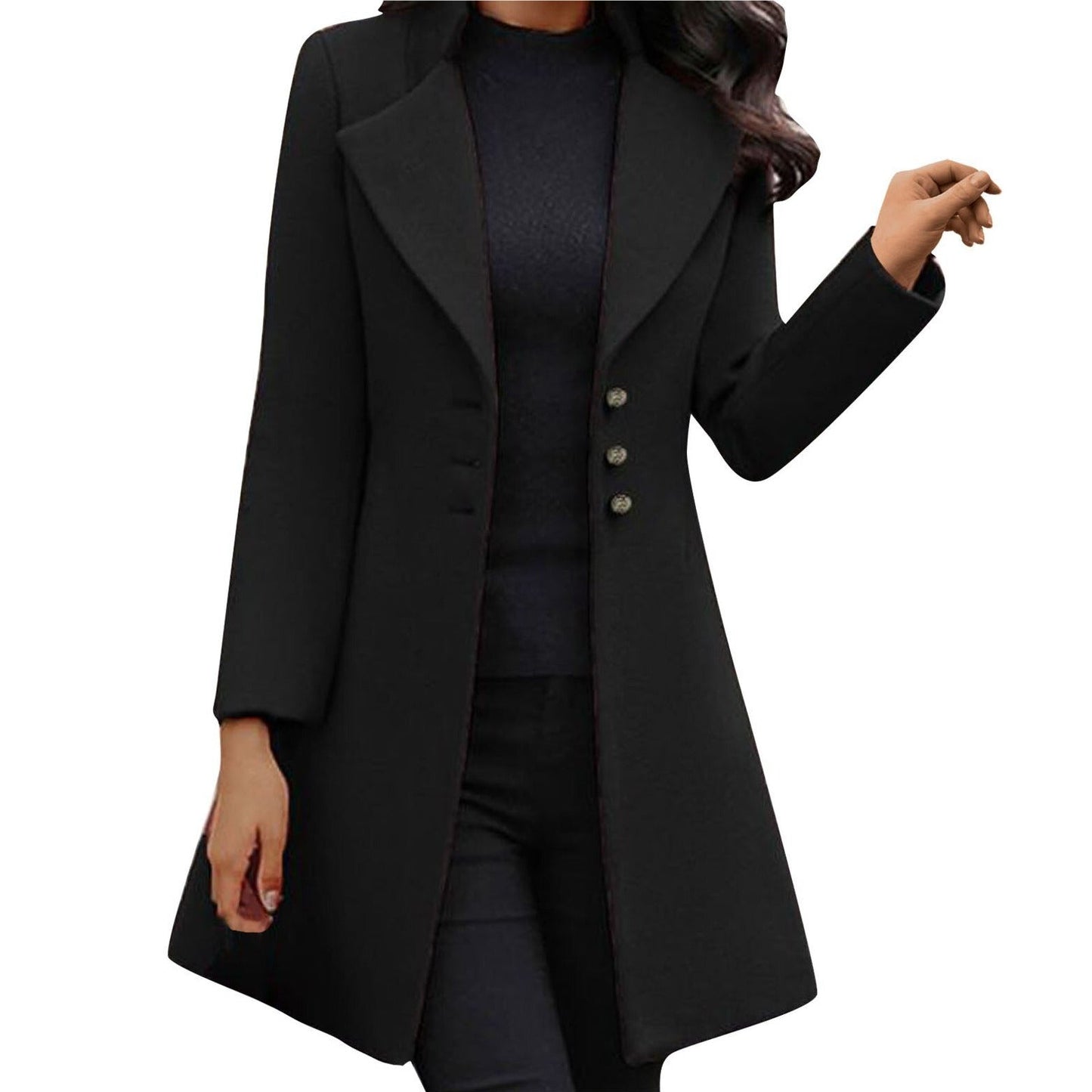Brielle - Long-Sleeve Wool Coat