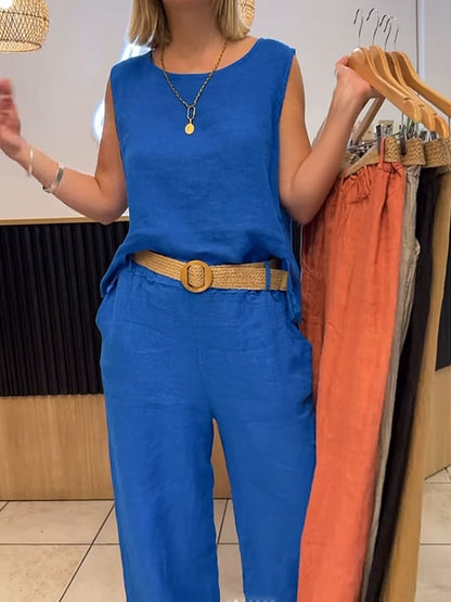 Audrey – Airy Sleeveless Summer Jumpsuit