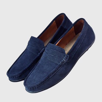 KATY – SUEDE PENNY LOAFERS