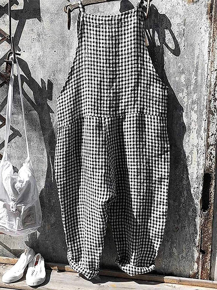 Striped Overall in Linen and Cotton