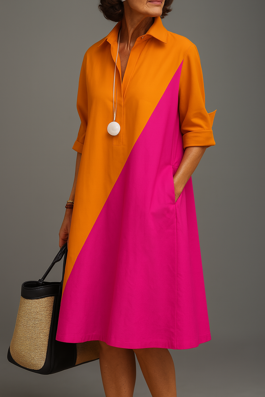 Helene - Elegant Midi Dress for Effortless Sophistication