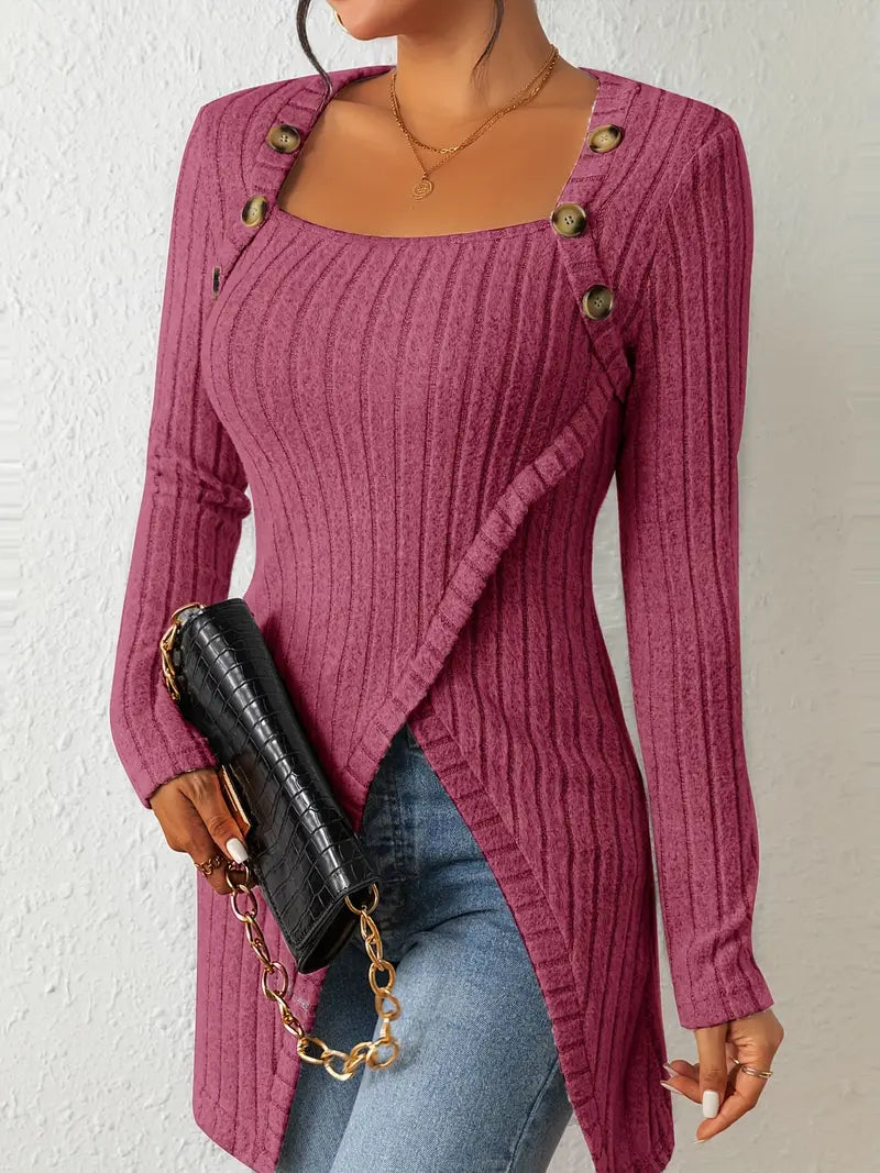 KATHERINE – MODERN RIBBED LONG SWEATER