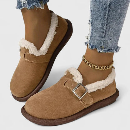 SANDY – BUCKLE TRIM WINTER SLIPPER