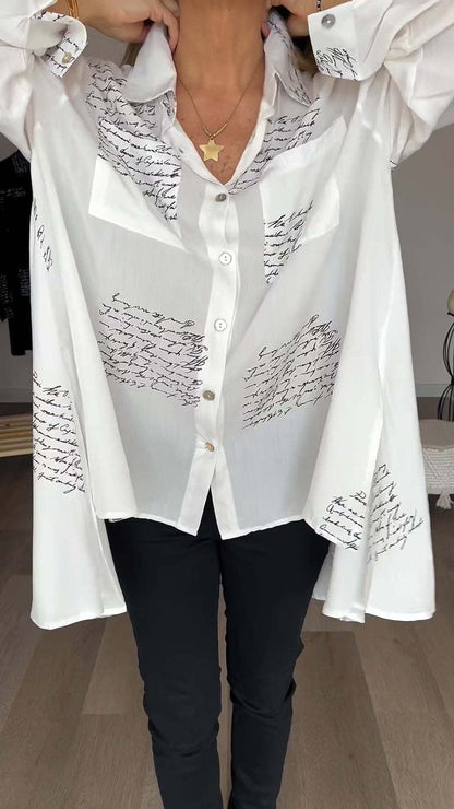 Skylar – Handwritten Button-Up Shirt