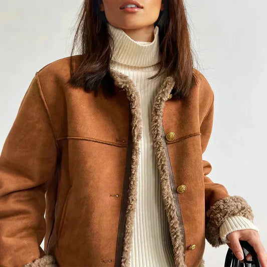 Rosalie - Buttoned Sheepskin Jacket