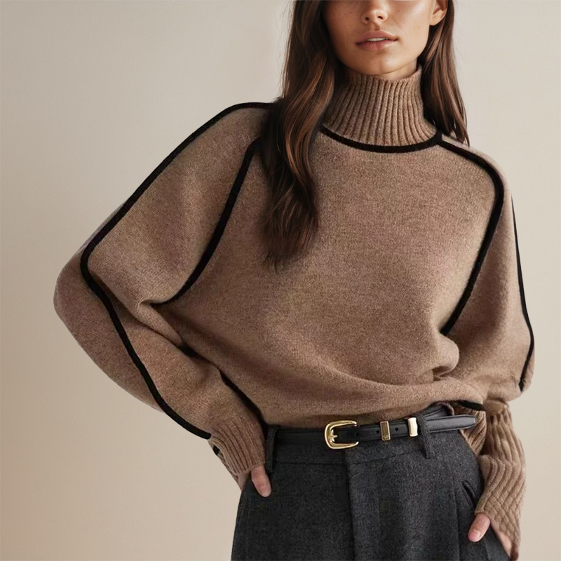 THERESA – RELAXED HIGH-NECK SWEATER