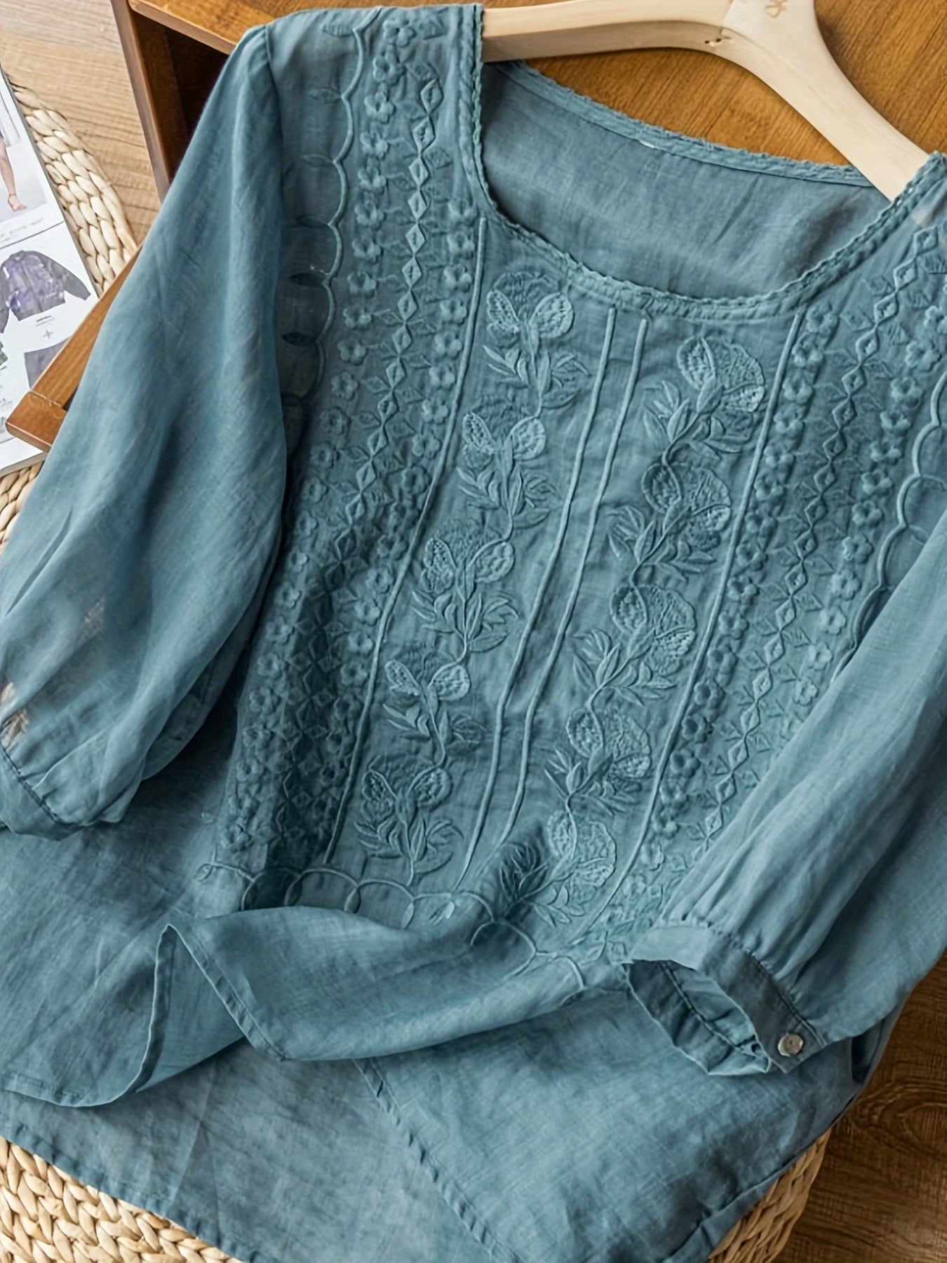 NATALIE – TIMELESS ELEGANCE EMBROIDERED BLOUSE