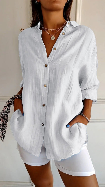 Sasha - Elegant Pleated Shirt
