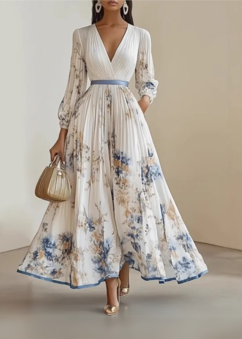 Katie - Elegant Floral Maxi Dress