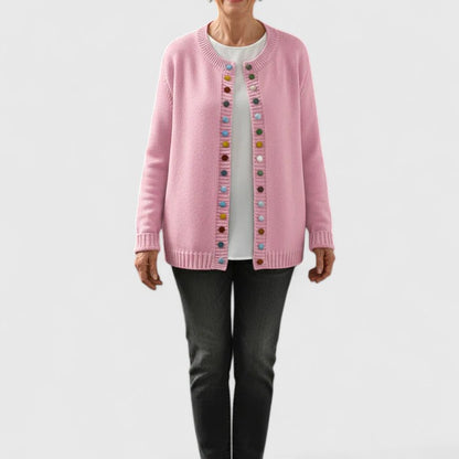DAISY – WHIMSICAL BUTTON CARDIGAN