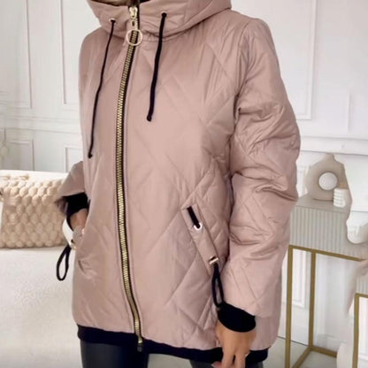 YANNAH – THE DIAMOND QUILTED HOODED JACKET