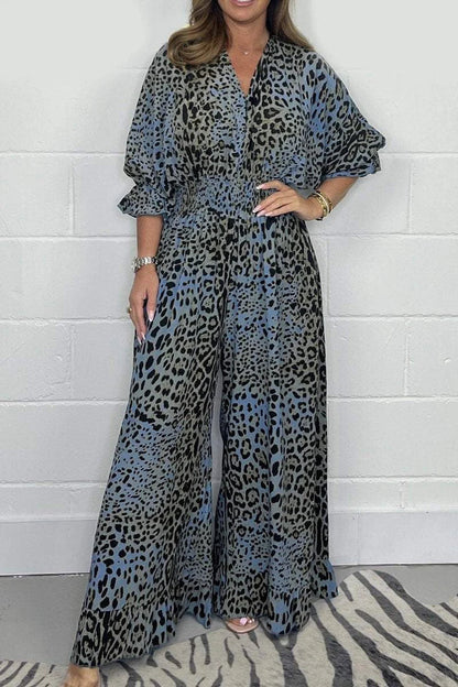 Zariah | Leopard Print V-Neck Dress