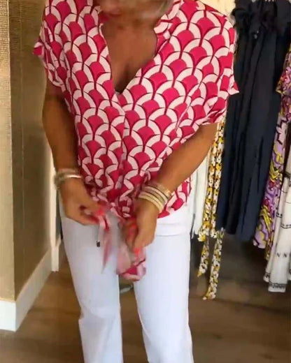 Audrey | Casual Top with Print and V-Neck
